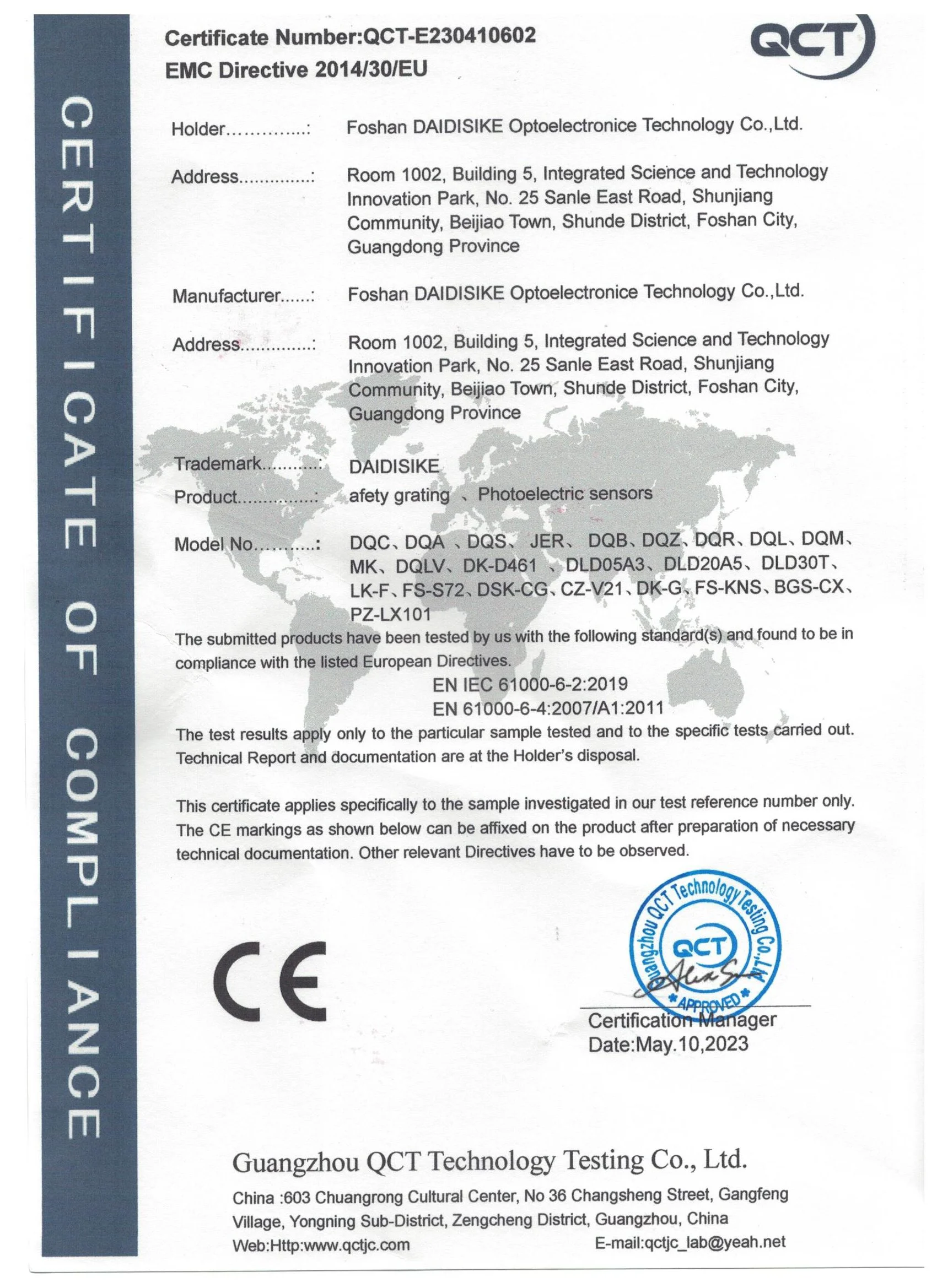 Latest CE Certification 2023